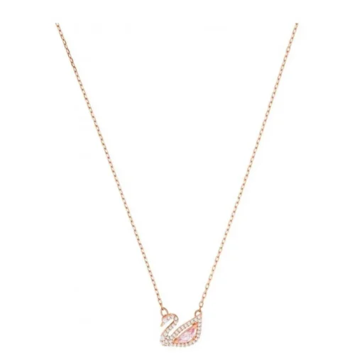 Collier et pendentif Swarovski 5469989 - Collier et pendentif Cigne Doré Rose Femme