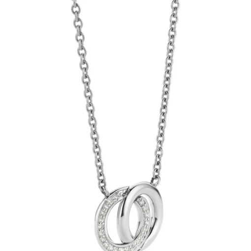 Collier et pendentif Ti Sento 3822ZI - Collier et pendentif Anneaux entrelacés Argent Femme