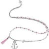 Collier et pendentif UBN85112 - Talisman Acier Rose Et pendentif Ancre Femme