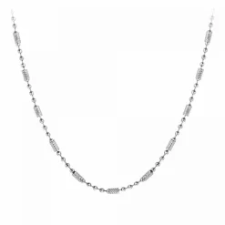 Collier femme Angèle M - B2376-ARGENT Acier Argent