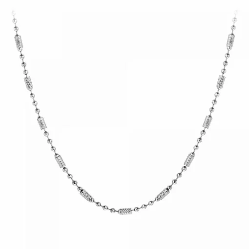 Collier femme Angèle M - B2376-ARGENT Acier Argent