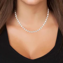 Collier femme Angèle M - B2392-ARGENT Acier Argent