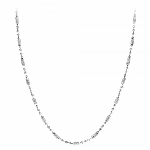 Collier femme Angèle M - B2376-ARGENT Acier Argent