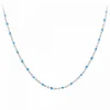 Collier femme Angèle M - B2380-BLEU Acier Argent