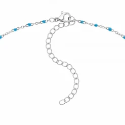Collier femme Angèle M - B2380-BLEU Acier Argent