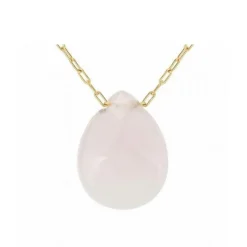 Collier femme Angèle M - B2498-ROSE Acier Doré