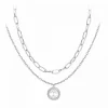 Collier femme Angèle M B2559 - Acier Argent