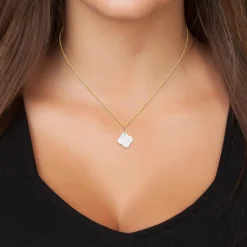 Collier femme Angèle M B2481-BLANC
