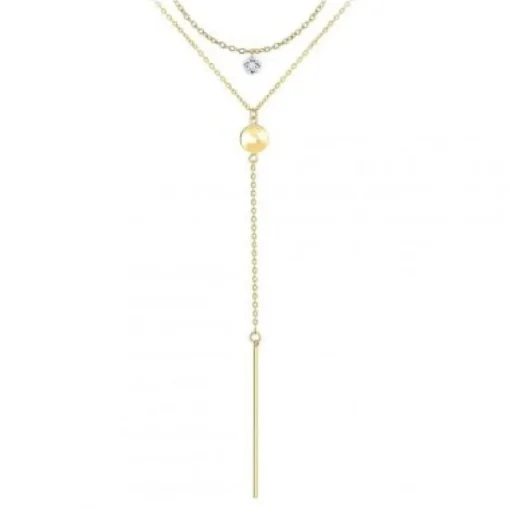Collier femme Angèle M B2276-DORE+B2382-DORE-10001-WHITE