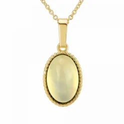 Collier femme Angèle M B2458-WHITE-ONYX - Métal Doré