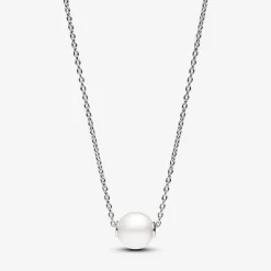 Collier femme argent avec perle et zircon Pandora