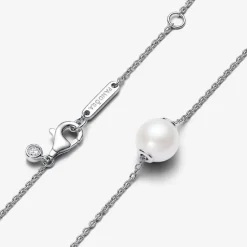Collier femme argent avec perle et zircon Pandora