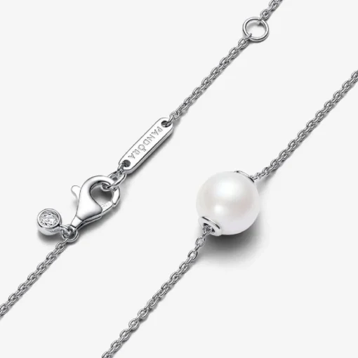 Collier femme argent avec perle et zircon Pandora