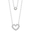 Collier femme argent cœur oxyde de zirconium Maison de la Bijouterie VW36Y445