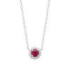 Collier femme argent cœur oxyde et pierre rouge Maison de la Bijouterie VW363W45