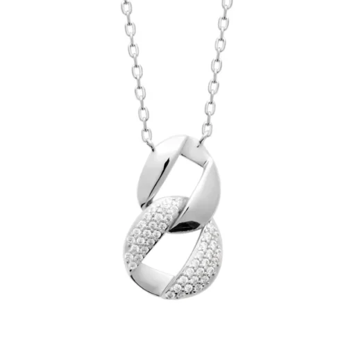 Collier femme argent double pendentif oxyde Maison de la Bijouterie VW3WVZ45