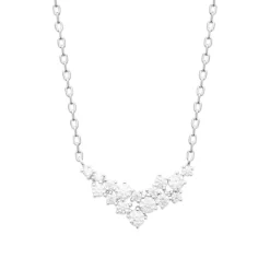 Collier femme argent fantaisie oxydes de zirconium Maison de la Bijouterie VW3U3345