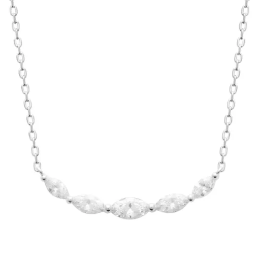 Collier femme argent fantaisie oxyde de zirconium Maison de la Bijouterie VW3U4V45