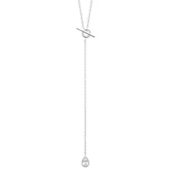 Collier femme argent goutte oxyde Maison de la Bijouterie VW40ZY45