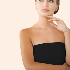 Collier femme argent goutte oxyde Maison de la Bijouterie VW40ZY45