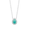 Collier femme argent oxyde de zirconium pierre bleue Maison de la Bijouterie VW36U545