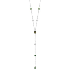 Collier femme argent oxydes vertes Maison de la Bijouterie VW3V4Z45