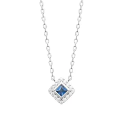 Collier femme argent pendentif bleu Maison de la Bijouterie VW3UV545