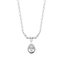 Collier femme argent pendentif goutte oxyde Maison de la Bijouterie VW3WYZ45