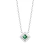 Collier femme argent pendentif pierre verte Maison de la Bijouterie VW3UV445