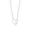Collier femme argent pendentif cœur serti clos Maison de la Bijouterie VW3U6645