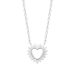 Collier femme argent pendentif cœur fantaisie Maison de la Bijouterie VW3U6345