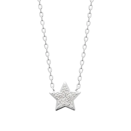 Collier femme argent pendentif étoile oxyde Maison de la Bijouterie VW3W5U45