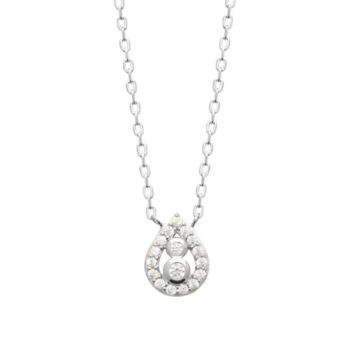 Collier femme argent pendentif goutte Maison de la Bijouterie VW345Z45