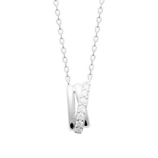 Collier femme argent pendentif oxyde de zirconium Maison de la Bijouterie VW3V4545