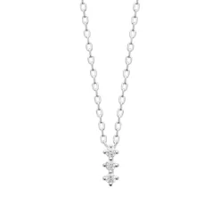 Collier femme argent pendentif oxyde de zirconium Maison de la Bijouterie VW3W6545