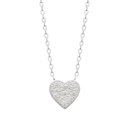 Collier femme argent pendentif cœur oxyde Maison de la Bijouterie VW3W5V45