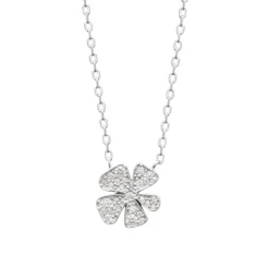 Collier femme argent pendentif trèfle oxyde Maison de la Bijouterie VW3W5W45