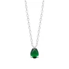 Collier femme argent pendentif goutte verte Maison de la Bijouterie VW3UW645