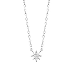 Collier femme argent pendentif étoile oxyde Maison de la Bijouterie VW3W5045