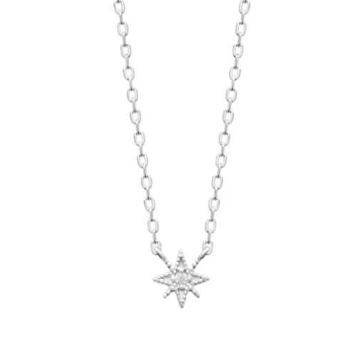 Collier femme argent pendentif étoile oxyde Maison de la Bijouterie VW3W5045