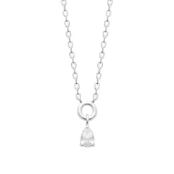 Collier femme argent pendentif oxyde de zirconium Maison de la Bijouterie VW3VU445