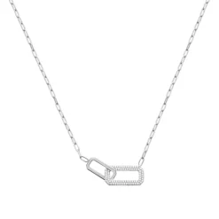 Collier femme argent pendentif rectangulaire Maison de la Bijouterie VW350W45