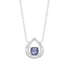 Collier femme argent pendentif pierre violette Maison de la Bijouterie VW3YWU45