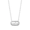 Collier femme argent pendentif ovale oxydes Maison de la Bijouterie VW3V6345