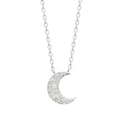 Collier femme argent pendentif croissant de lune Maison de la Bijouterie VW3W5445