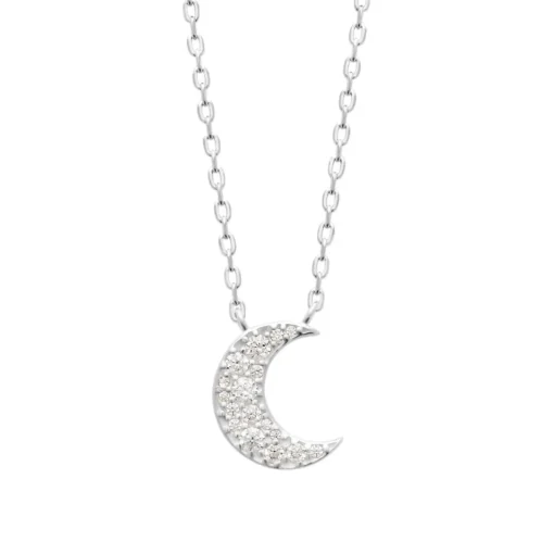 Collier femme argent pendentif croissant de lune Maison de la Bijouterie VW3W5445