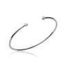 Collier femme argent rhodié blanc serti clos serti classique - VWZ65656