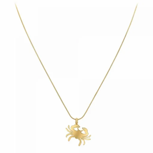 Collier Femme Athème - B2427-CANCER Acier Doré