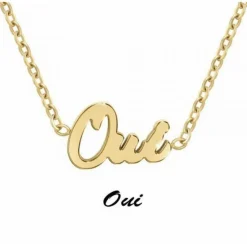 Collier Femme Athème - B2689-DORE-OUI Acier Doré