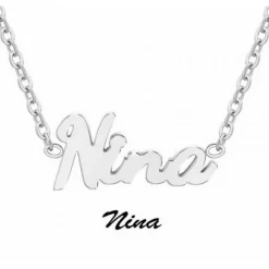 Collier Femme Athème B2689-ARGENT-NINA - Acier Argent